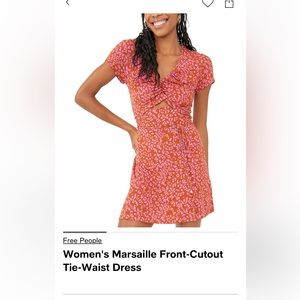 Pink and Orange Free People Marsaille Dress